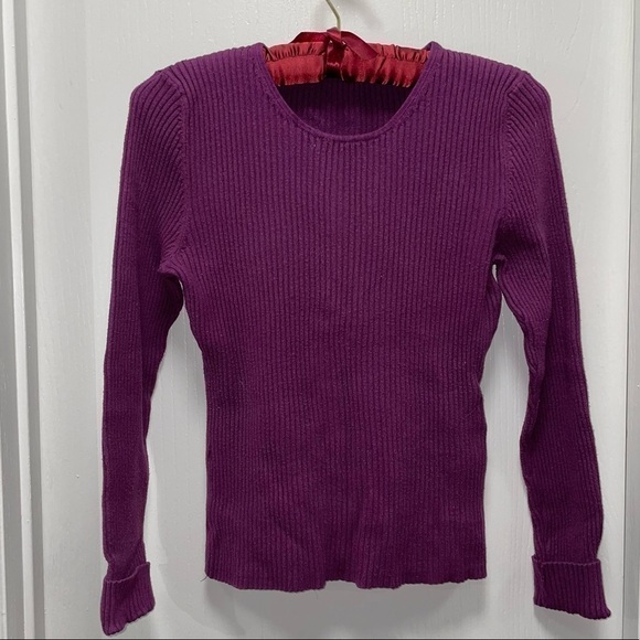 Merona Sweater Crewneck Ribbed Knit Pullover Top Thermal Thick Long Sleeve Shirt - Picture 1 of 8